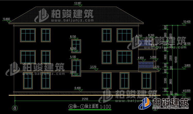 農(nóng)村三層兄弟雙拼歐式風(fēng)格別墅設(shè)計圖及效果圖紙BZ369-簡歐風(fēng)格