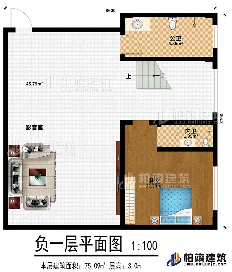 地下室：影音室、公衛(wèi)、臥室、內(nèi)衛(wèi)