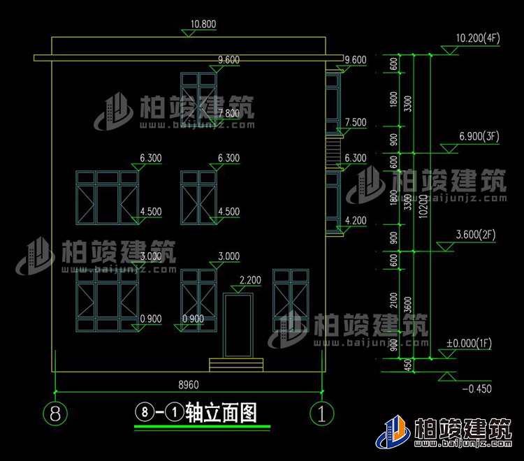 背立面圖