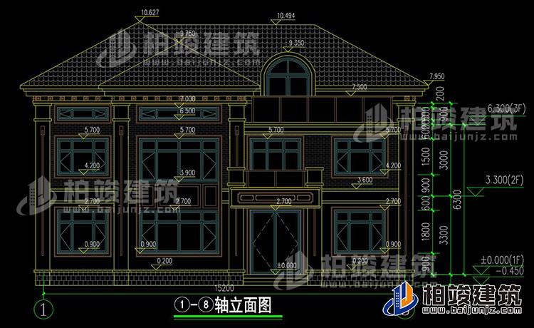 二層房屋設(shè)計(jì)圖全套圖紙BZ2672-新中式風(fēng)格