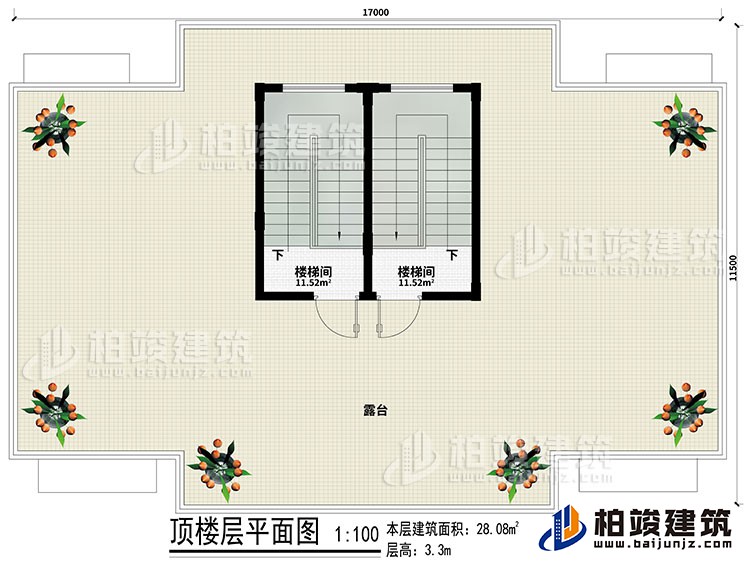 屋頂層：2樓梯間、露臺(tái)